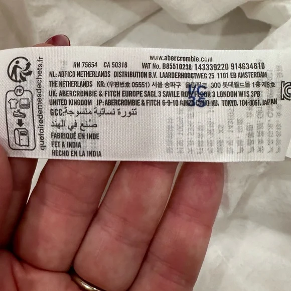 Abercrombie & Fitch Off White Ivory Linen Pull on Maxi Skirt with Slit XS - Picture 8 of 10